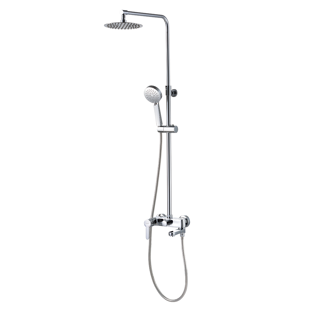 Rubine Rainshower Column with Mixer Inox R8