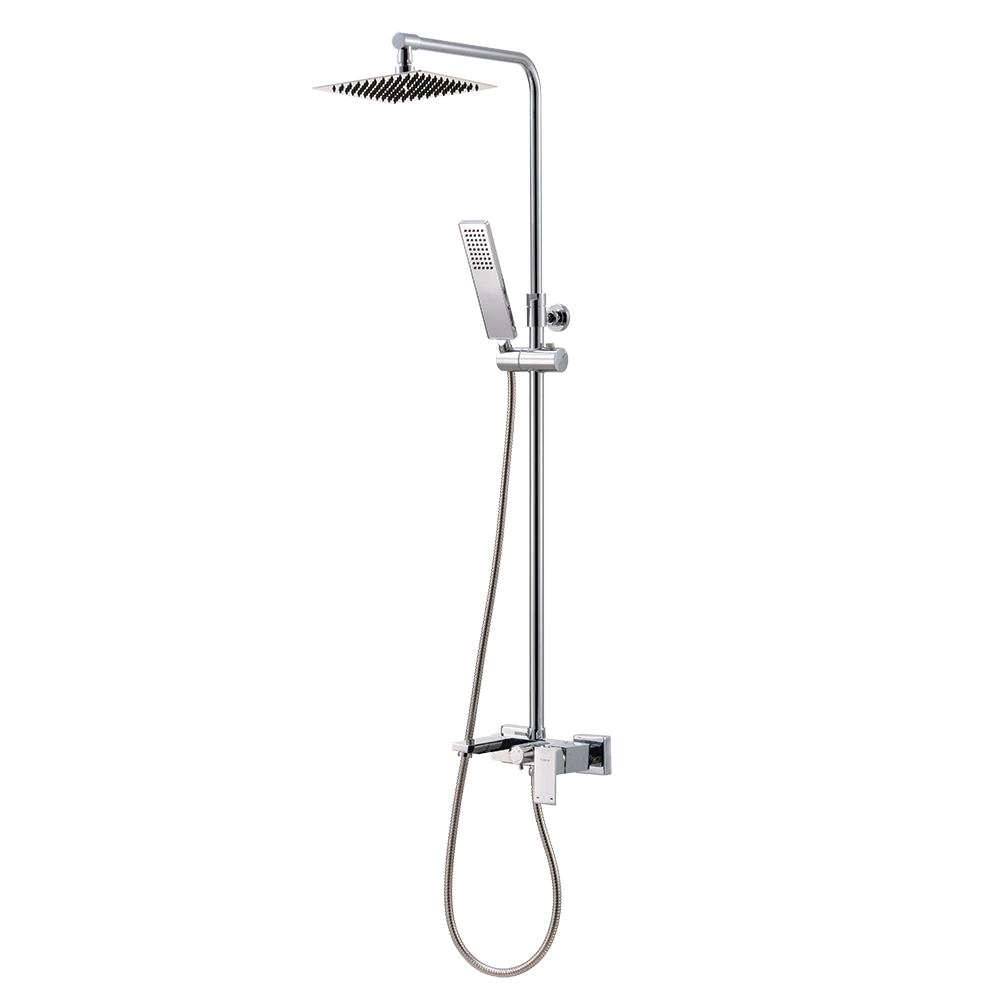 Rubine Rainshower Column with Mixer Inox S8