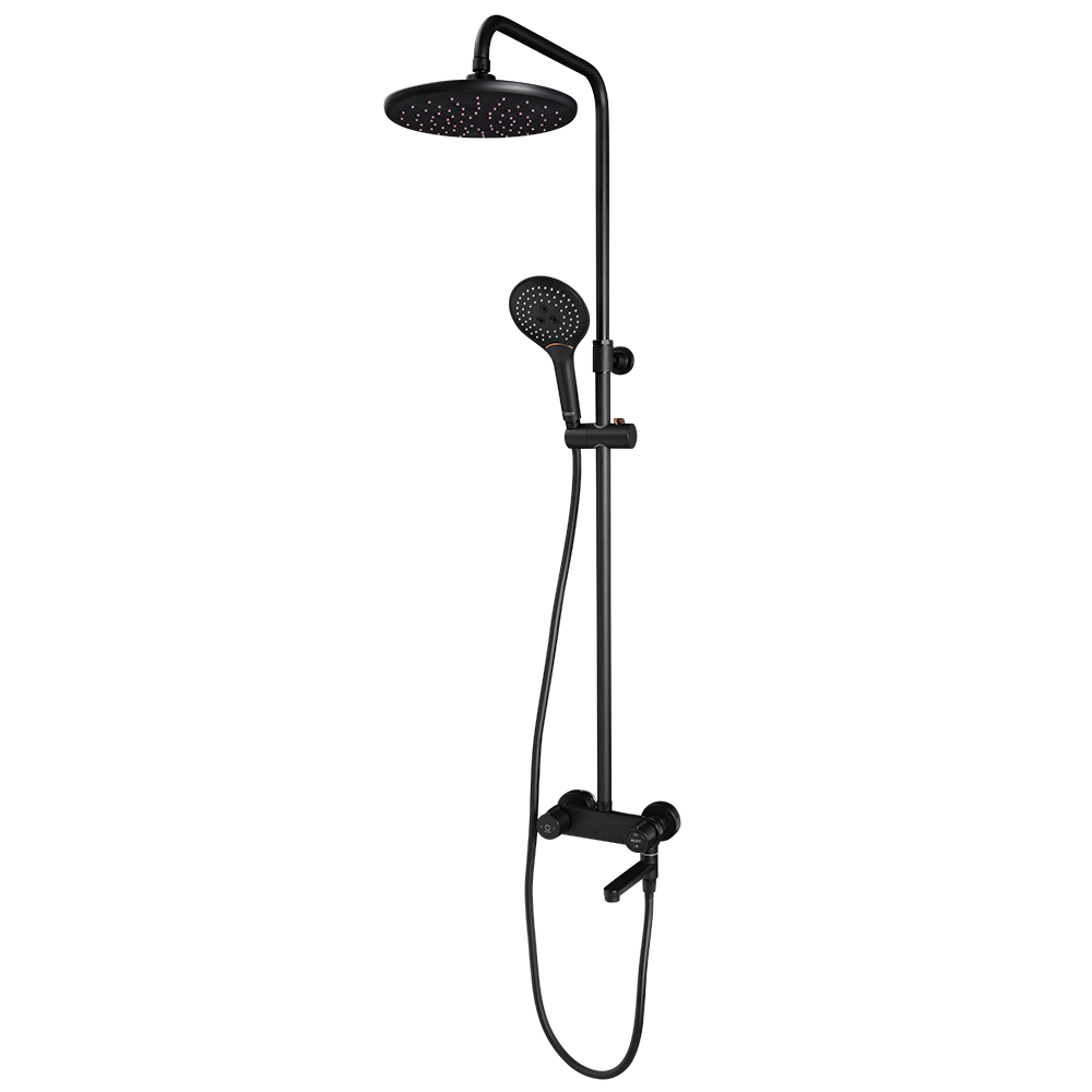 Rubine Rainshower Column with Push Button Mixer R61