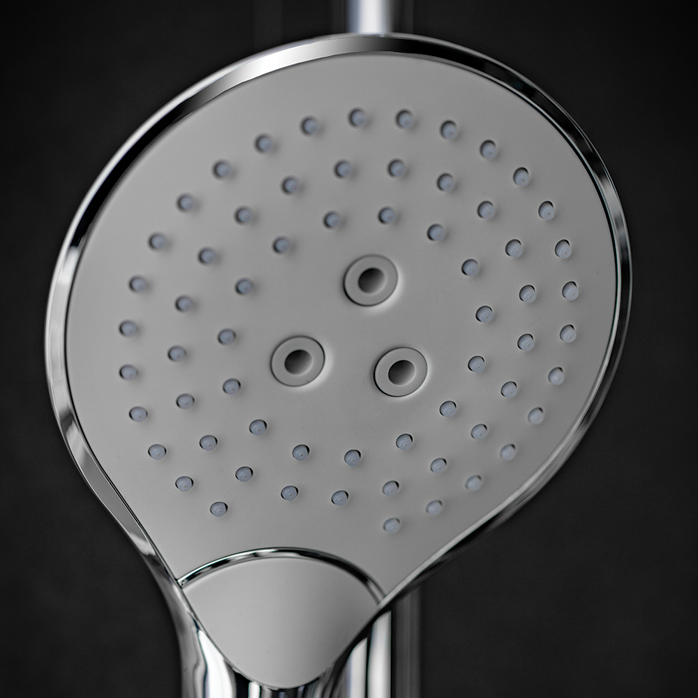 Rubine Rainshower Column with Push Button Mixer R61