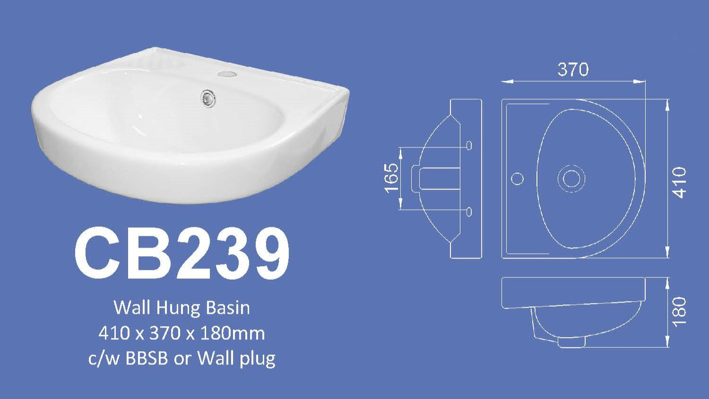 Basin- Velin CB239 (Wall Hung)