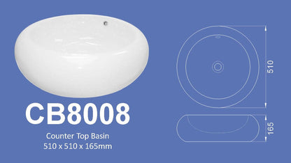 Basin- Velin CB8008 (Counter Top)