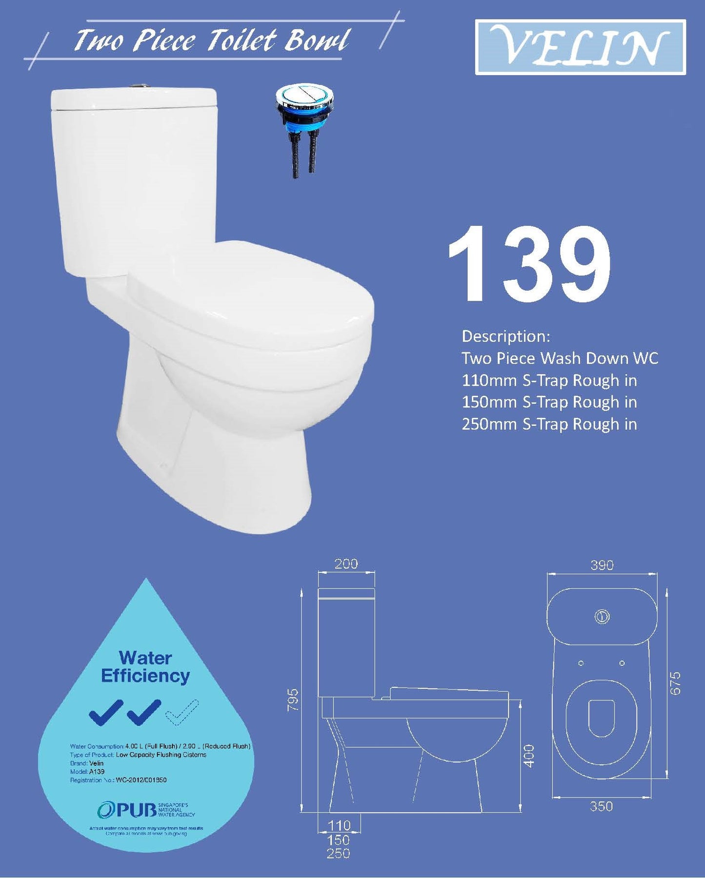Toilet Bowl- Velin 139