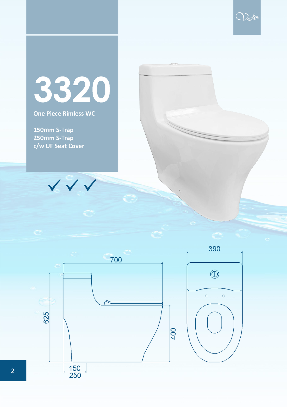 Toilet Bowl- Velin 3320